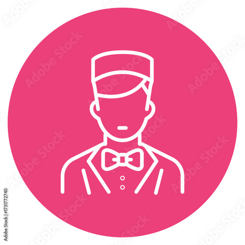 Male Croupier icon vector image. Can be used for Casino.