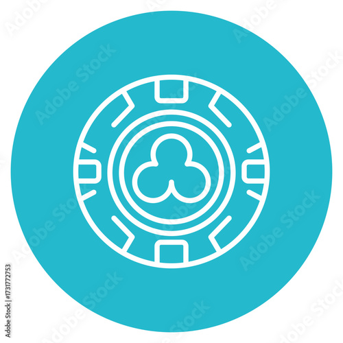 Poker Chips icon vector image. Can be used for Casino.