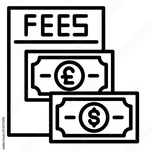 Payment Fees  Icon Set Multiple Style Collection