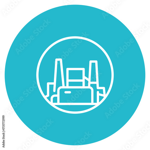 Blast Furnace icon vector image. Can be used for Mettalurgy.