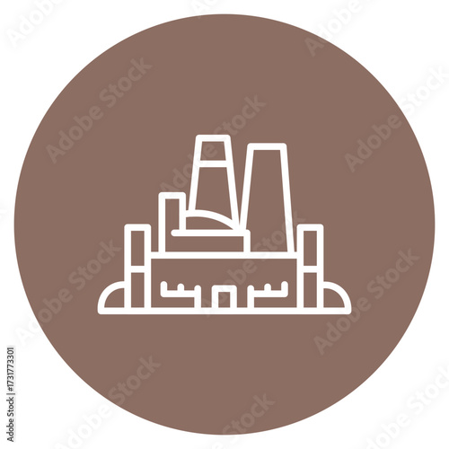 Sinter Plant icon vector image. Can be used for Mettalurgy.