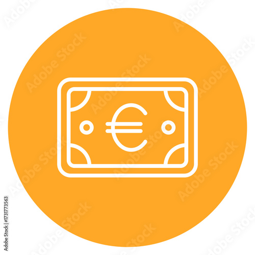 Euro Bill icon vector image. Can be used for Trading.