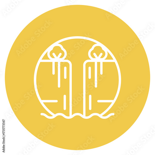 Downfall icon vector image. Can be used for Trading.