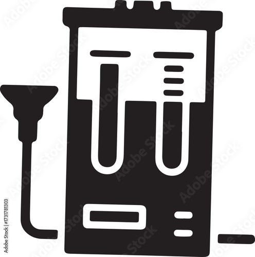 Blood Analysis Laboratory Equipment Medical Testing Science Glyph Icon