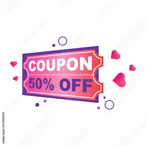 Sale voucher badge for ecommerce, app popups, social promotions.