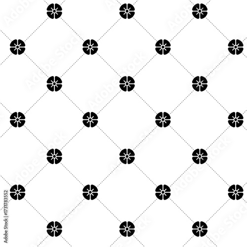 Abstract flower pattern background, Geometric seamless pattern, Geometric grid pattern