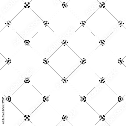 Abstract flower pattern background, Geometric seamless pattern, Geometric grid pattern