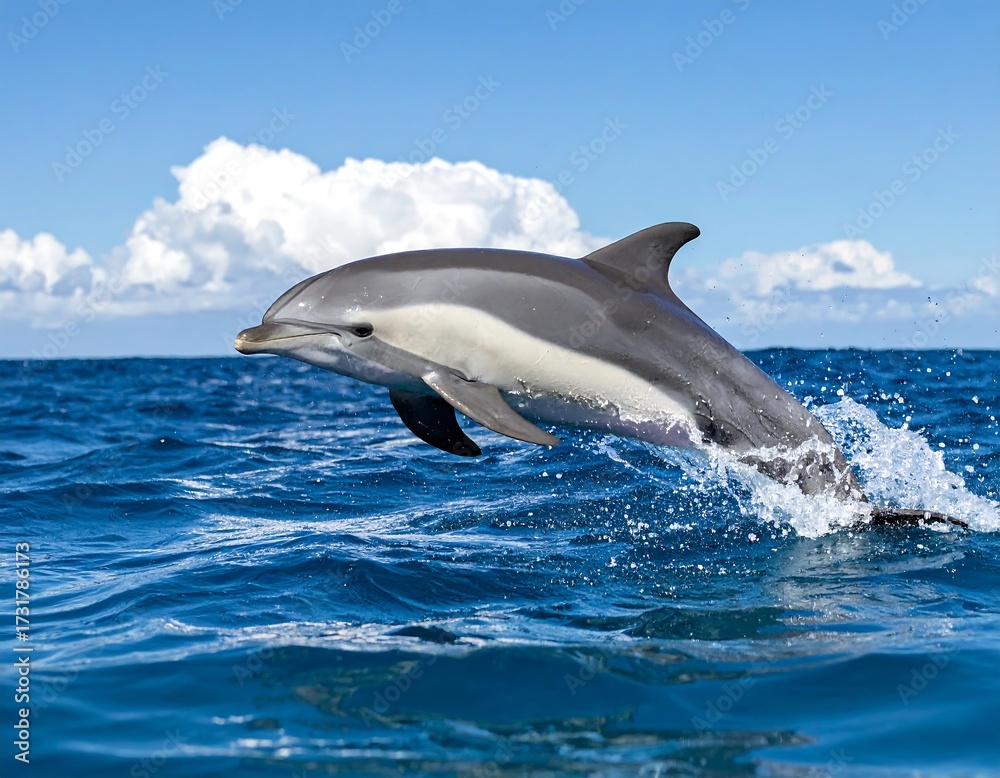 Fototapeta premium Dolphin leaping in the ocean