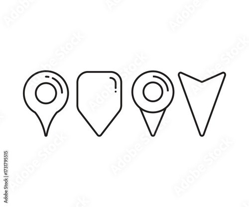map pin and location marker icons set