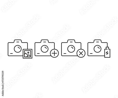 camera and ui icons set