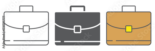 Briefcase icon, business and bag, office bag sign, vector graphics, a linear pattern on a white background, eps 10.