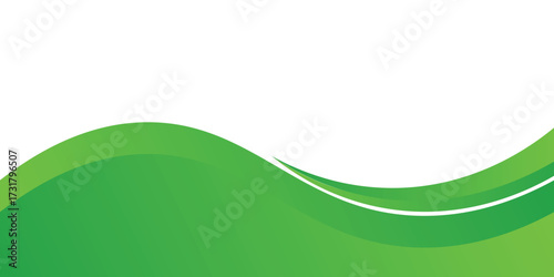 green wave illustration background on light background. vector ilustration.