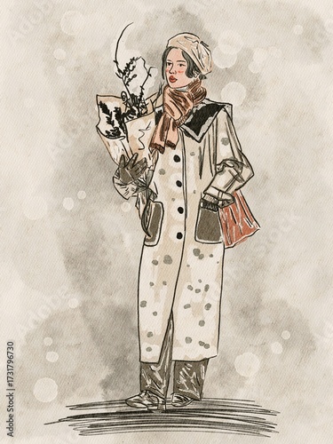 Woman in the clothing winter