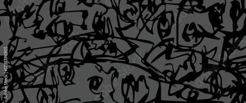 Black and The Raw and Gritty Appeal of a Deeply Weathered and Scratched Surface with an Urban Look grunge texture. Abstract vector background