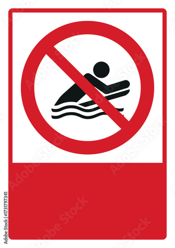 prohibition_safety signs_version 2_no body boarding_your custom message here_portrait_size a4/a3/a2/a1	 
