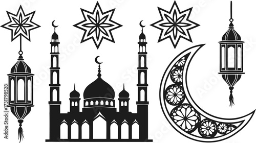 Islamic Symbols and Imagery Vector Icons