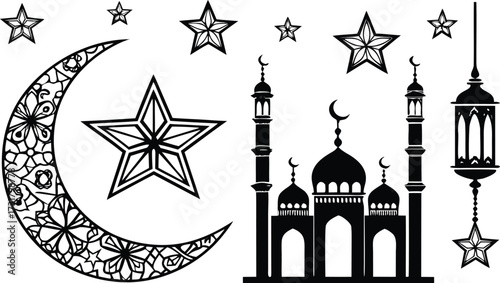 Islamic Symbols and Imagery Vector Icons