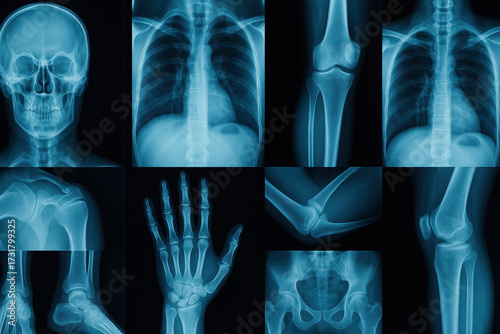Medical X-Ray Images – Skull, Chest, Hand, and Joint Radiology Scans