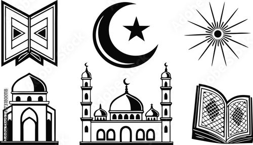 Islamic Symbols and Imagery Vector Icons