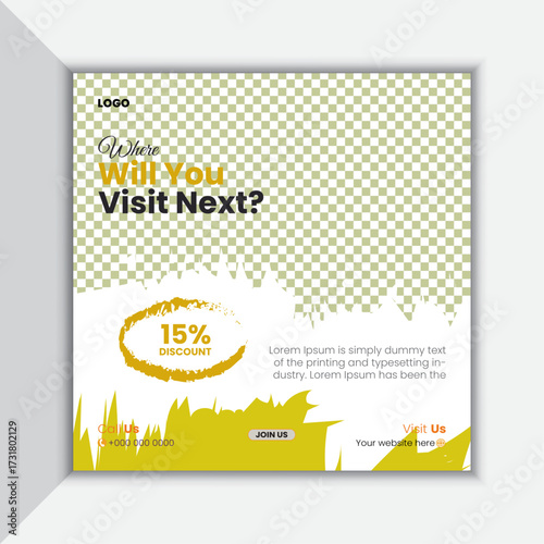 Adventure social media post design 