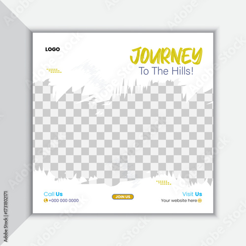 Adventure social media post design 