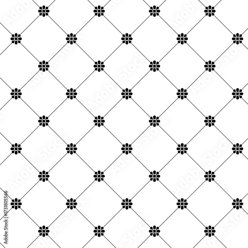 Abstract flower pattern background, Geometric seamless pattern, Geometric grid pattern