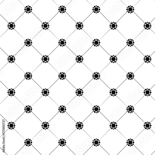 Abstract flower pattern background, Geometric seamless pattern, Geometric grid pattern