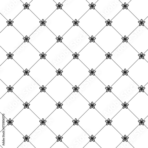 Abstract flower pattern background, Geometric seamless pattern, Geometric grid pattern
