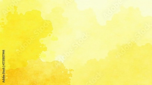 Abstract Yellow Watercolor Wash Background Texture, Perfect for Design Projects and Digital Art Applications