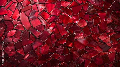 Red Mother of Pearl Mosaic