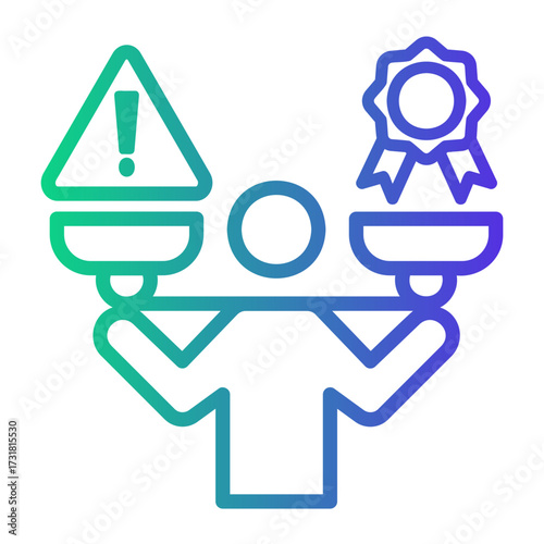 comparison Line Gradient Icon