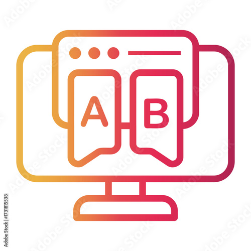 comparison Line Gradient Icon