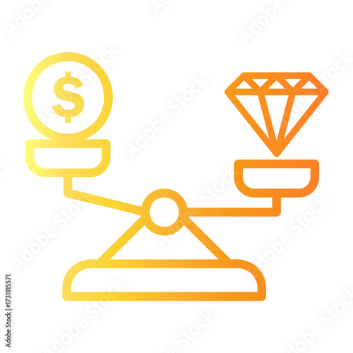 comparison Line Gradient Icon