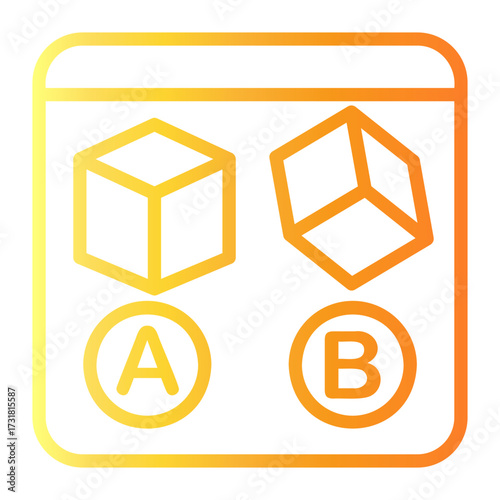 comparison Line Gradient Icon