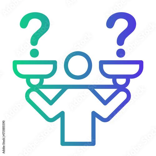 comparison Line Gradient Icon