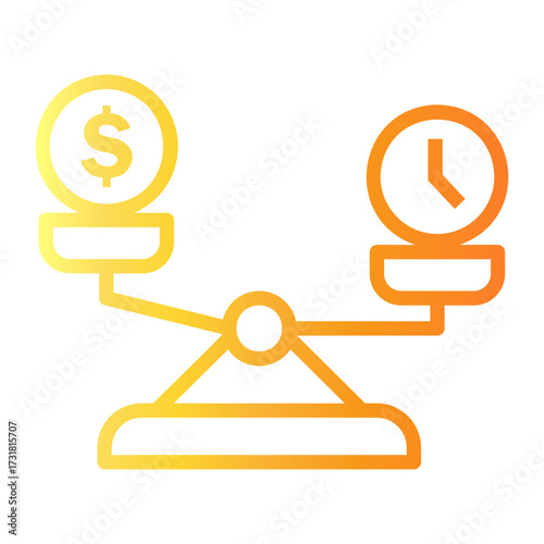 comparison Line Gradient Icon