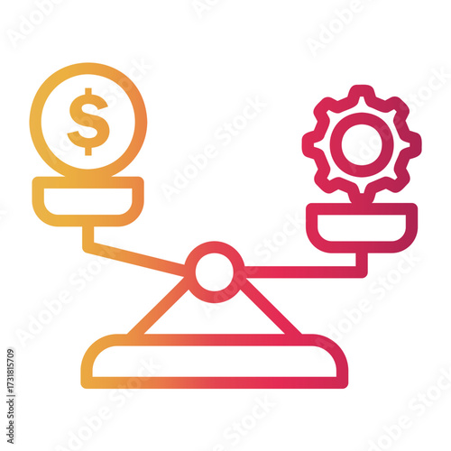 comparison Line Gradient Icon