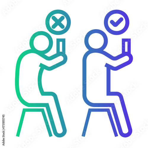 comparison Line Gradient Icon
