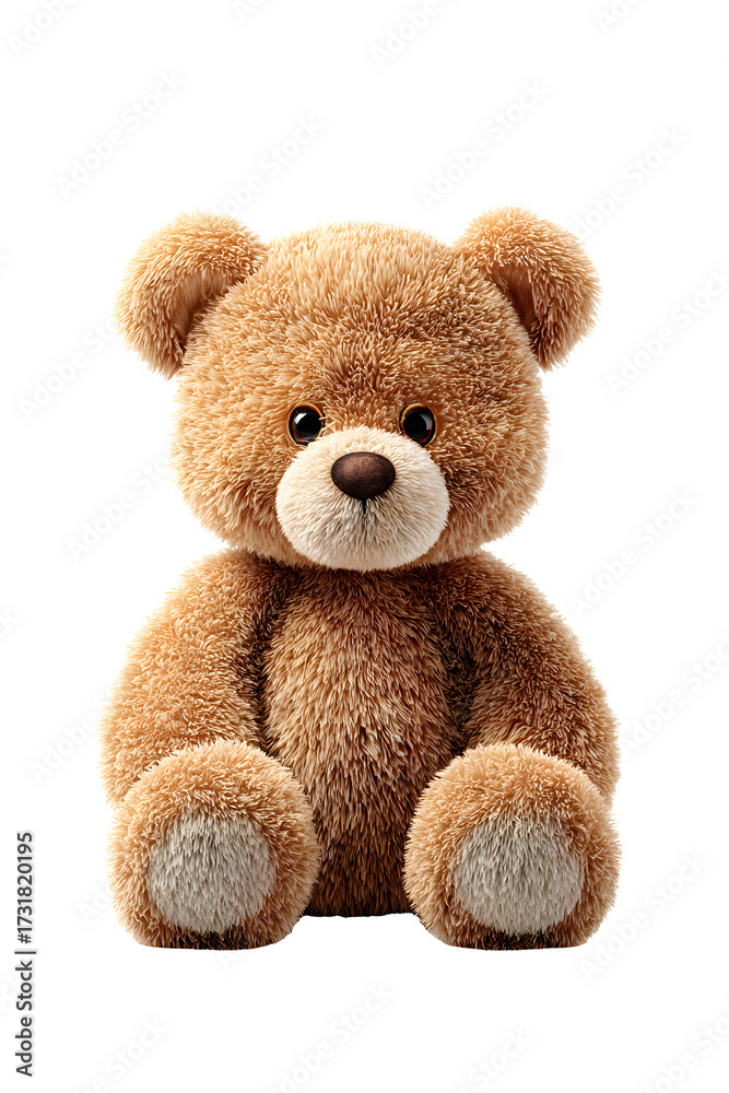 Obraz premium Classic teddy bear on white