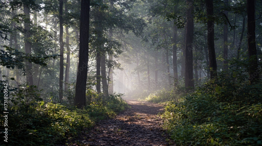 Naklejka premium Tranquil nature scene with depth and gentle atmosphere.