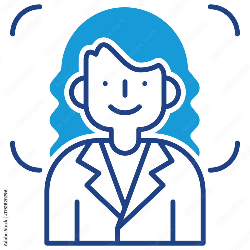 Obraz premium Facial Recognition Icon
