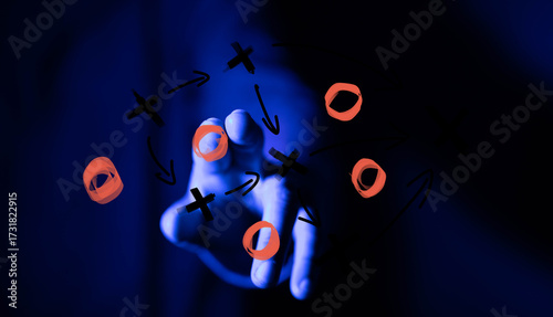 Abstract image of a hand in...