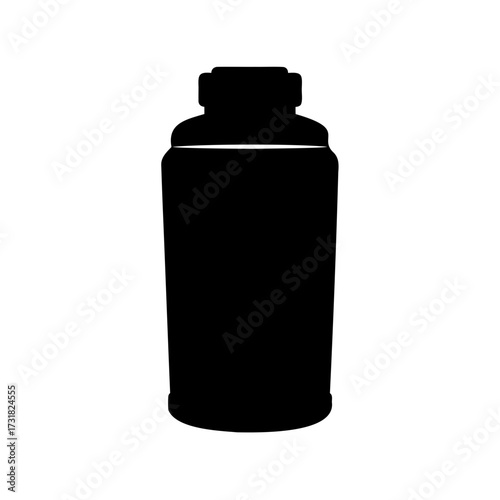 Silhouette of a classic cocktail shaker, perfect for bar and drink design