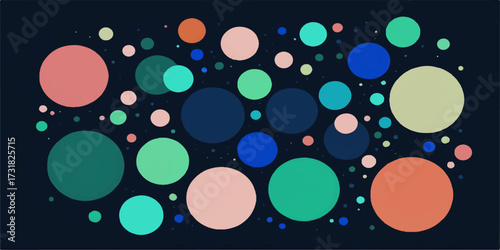 Abstract makeup pattern of colorful circles, a vibrant eyeshadow palette texture