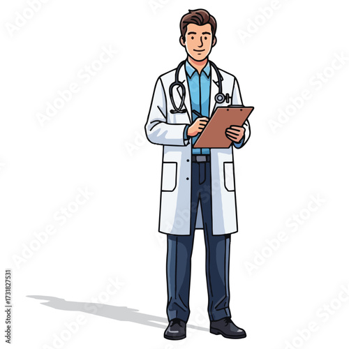 Vector illustration of a doctor