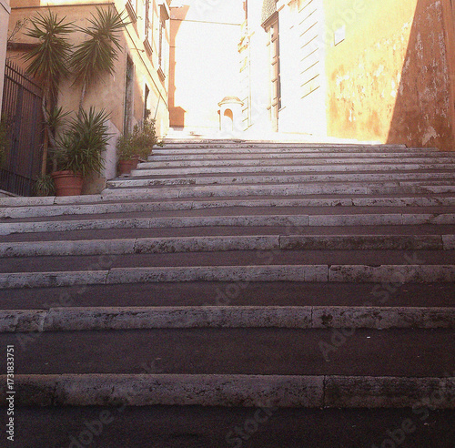 Stairway to heaven. Nature backdrop. Beautiful natural flyer, card design. Nature Template for presentation or product