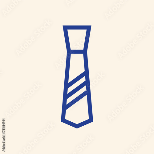 Sharp blue tie with diagonal stripes, symbolizing professional elegance and modern business attire, perfect for corporate branding and fashion concepts.