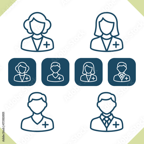 Medical Staff Icons