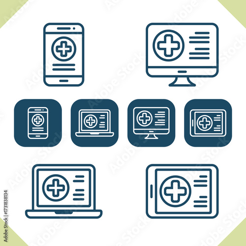 Online Health Icons