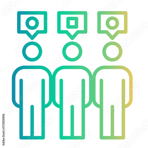 difference Line Gradient Icon